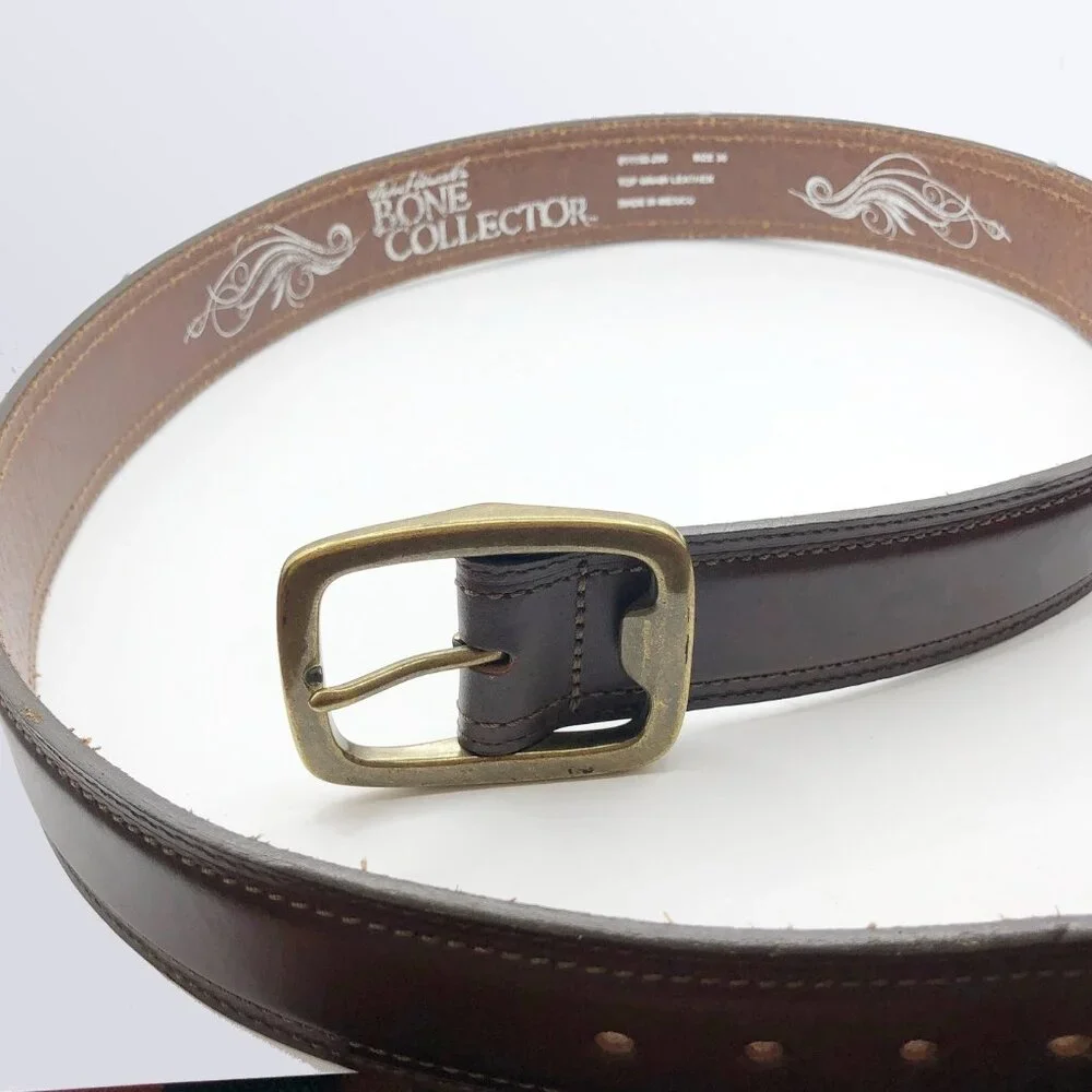 Michael Waddell's Bone Collector Brown Leather Belt Size 36